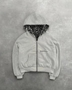 GREY/LEOPARD 2-SIDED ZIPPER